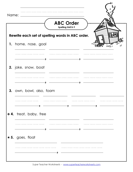 ABC Order - ABC Order - Word Sets (B-9) ABC Order - ABC Order - Word Sets (B-9)