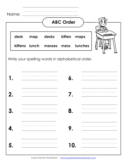 ABC Order - ABC Order: Write (B-13) ABC Order - ABC Order: Write (B-13)