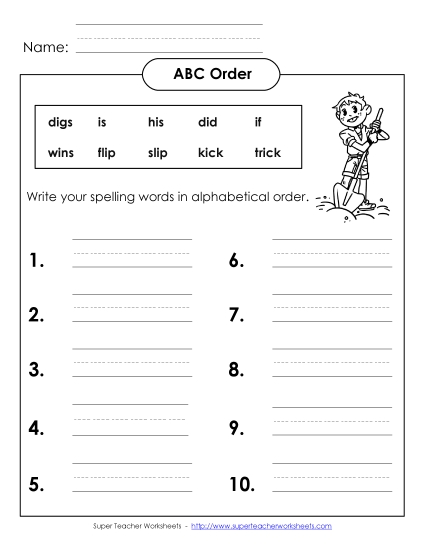 ABC Order - ABC Order - Write (B-3) ABC Order - ABC Order - Write (B-3)