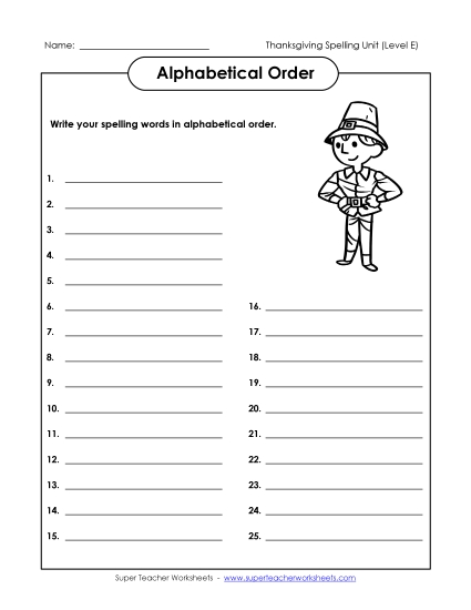 Alphabetical Order - ABC Order: Write List Alphabetical Order - ABC Order: Write List