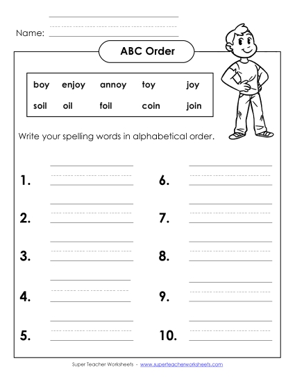 ABC Order - ABC Order: Write List (B-26) ABC Order - ABC Order: Write List (B-26)