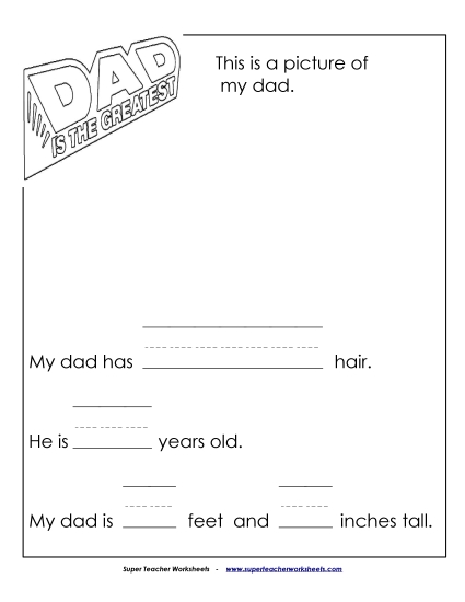 Make Gifts For Fathers - About My Dad (Primary) Make Gifts For Fathers - About My Dad (Primary)