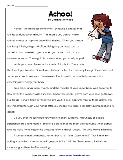 Nonfiction Articles - Achoo! (Article)