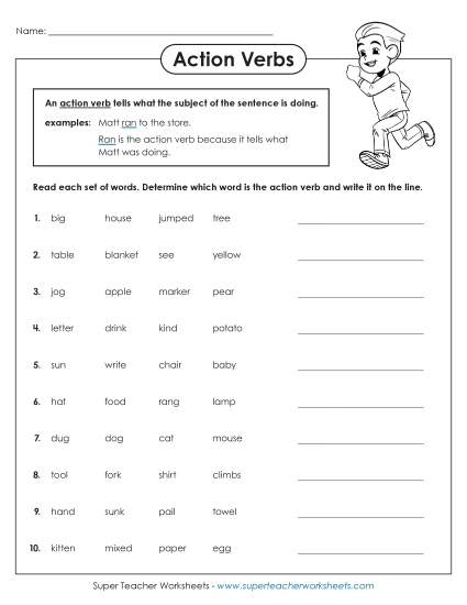 Basic Action Verbs - Action Verbs 2 Basic Action Verbs - Action Verbs 2