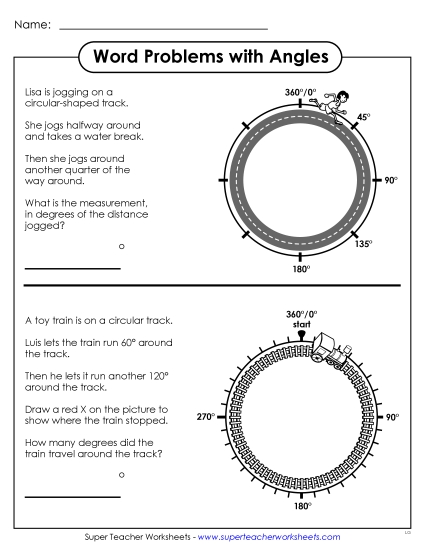 Adding Angles Worksheets - Adding Angles: Word Problems Adding Angles Worksheets - Adding Angles: Word Problems