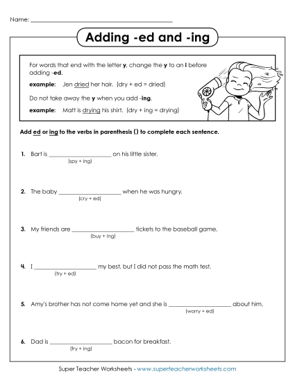 Verb Tenses - Adding -ed and -ing to verbs Verb Tenses - Adding -ed and -ing to verbs
