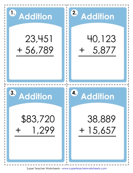 Addition: 5-Digit Addition: 5-Digit