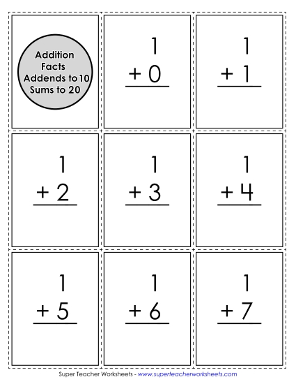 Flashcards - Addition Flash Cards Flashcards - Addition Flash Cards