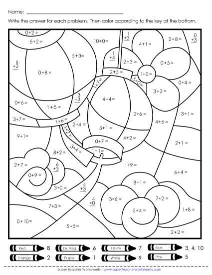 Math Mystery Pictures - Addition Mystery Picture: Lanterns