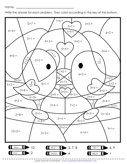 Valentine Addition - Addition Mystery Picture: Valentine's Day