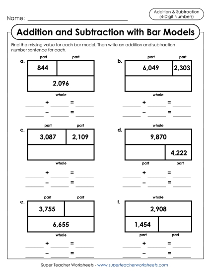 Addition and Subtraction Mixed - Addition-Subtraction Bar Models (Tape Diagrams) Addition and Subtraction Mixed - Addition-Subtraction Bar Models (Tape Diagrams)