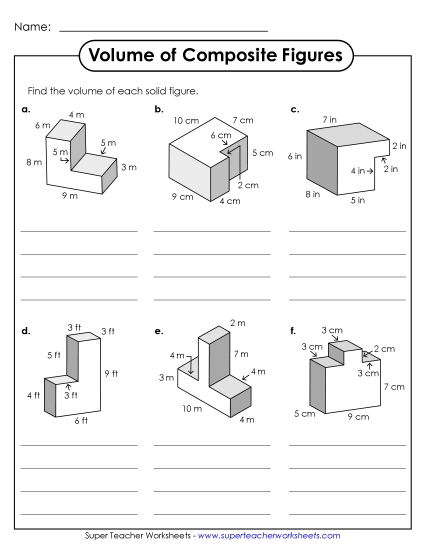 Basic: All Lengths Given Single, Whole Number Lengths - Additive Volume: Six Shapes (Basic) Basic: All Lengths Given Single, Whole Number Lengths - Additive Volume: Six Shapes (Basic)