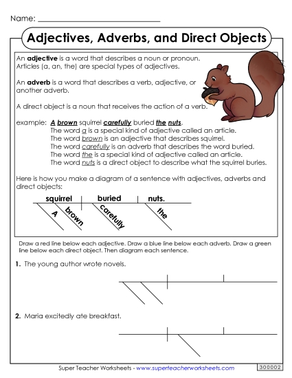 Intermediate - Adjectives, Adverbs, and Direct Objects Intermediate - Adjectives, Adverbs, and Direct Objects