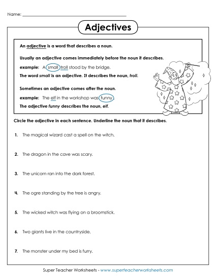 Basic Adjectives - Adjectives That Come After Nouns Basic Adjectives - Adjectives That Come After Nouns