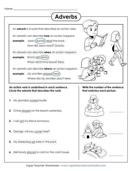 Adverb Worksheets - Adverb Worksheet