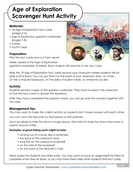 Scavenger Hunt - Age of Exploration Scavenger Hunt