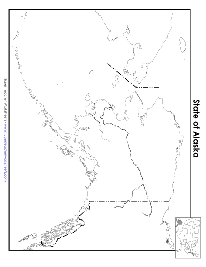 Maps - Alaska: Blank Map