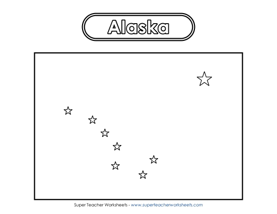 Flags & Seals - Alaska Flag Coloring Page Flags & Seals - Alaska Flag Coloring Page