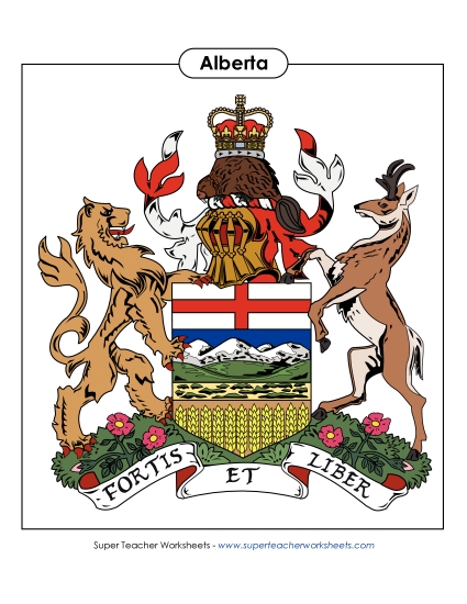 Flag and Coat of Arms - Alberta Coat of Arms (Full Colour)