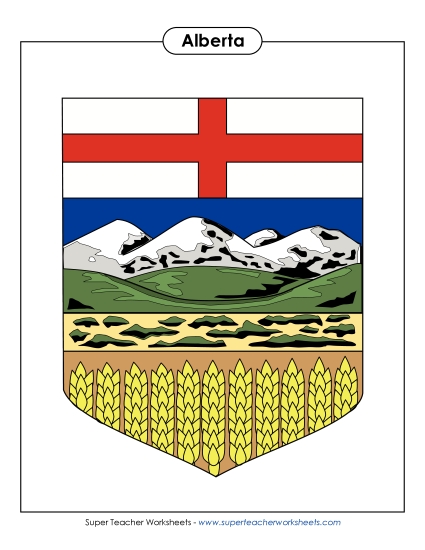 Flag and Coat of Arms - Alberta Escutcheon (Full Colour)