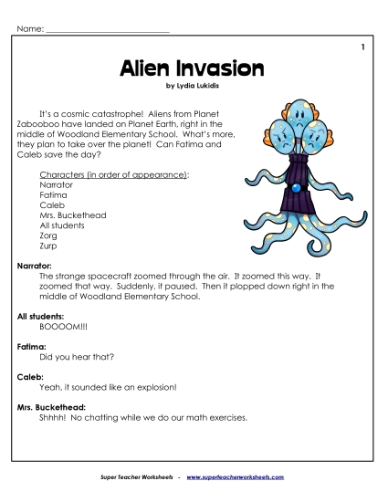 Readers' Theater - Alien Invasion (Readers' Theater) Readers' Theater - Alien Invasion (Readers' Theater)