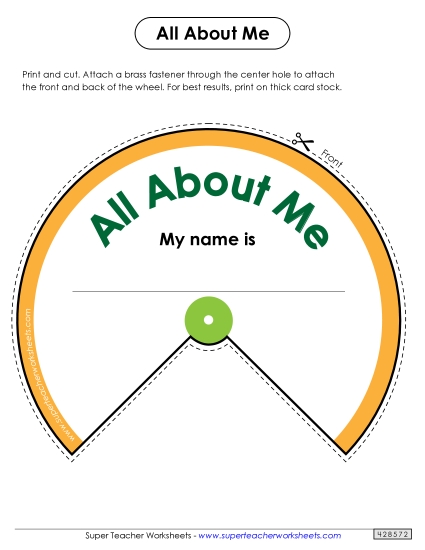 All About Me - All About Me Wheel 