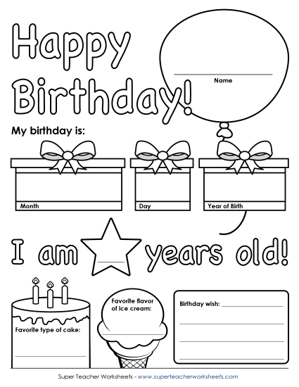 My Special Day - All About My Birthday My Special Day - All About My Birthday