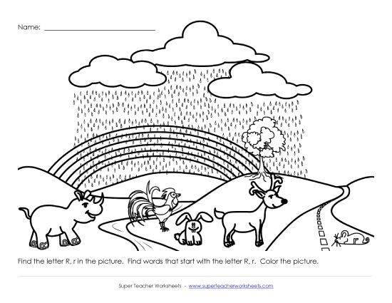 Sample Worksheet Images - Alphabet Coloring Page - Letter R Sample Worksheet Images - Alphabet Coloring Page - Letter R