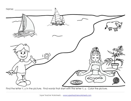 Sample Worksheet Images - Alphabet Coloring Page - Letter Y Sample Worksheet Images - Alphabet Coloring Page - Letter Y