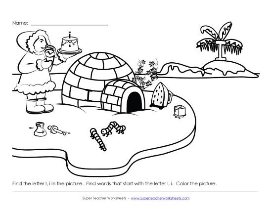 Sample Worksheet Images - Alphabet Coloring Page - Letter I