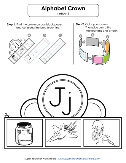 Craft - Alphabet Crown: Letter J Craft - Alphabet Crown: Letter J