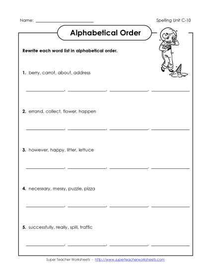Alphabetical Order - Alphabetical Order (C-10) Alphabetical Order - Alphabetical Order (C-10)