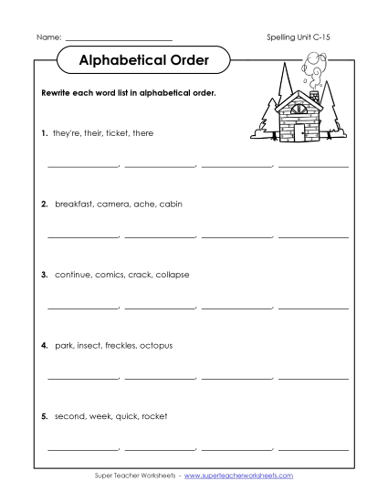 Alphabetical Order - Alphabetical Order (C-15)