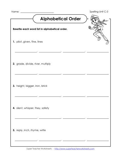 Alphabetical Order - Alphabetical Order (C-3) Alphabetical Order - Alphabetical Order (C-3)