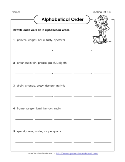 Alphabetical Order - Alphabetical Order (D-3)