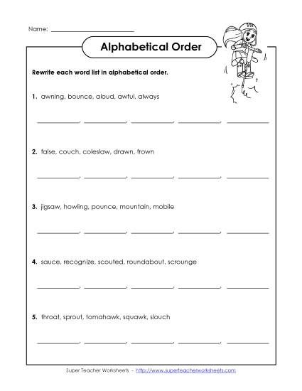 Alphabetical Order - Alphabetical Order (D-9) Alphabetical Order - Alphabetical Order (D-9)