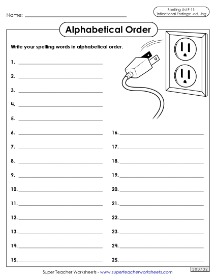 Alphabetical Order - Alphabetical Order: Whole List (F-11) Alphabetical Order - Alphabetical Order: Whole List (F-11)