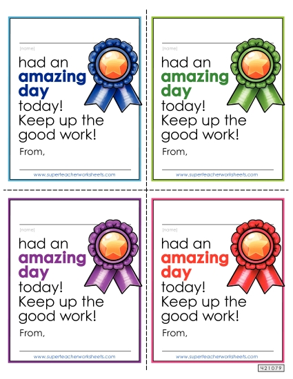 Notes to Students - Amazing Day Note