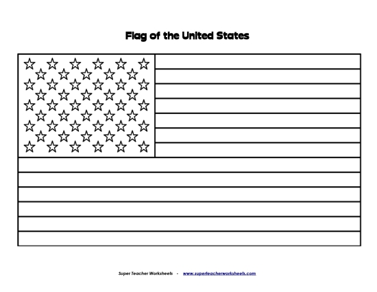 American Flag - American Flag (Blank - Coloring Fun)