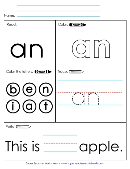 Individual Sight Words - An (Sight Word)