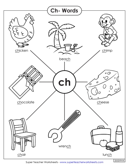Worksheets - Anchor Chart (Ch- Words) Worksheets - Anchor Chart (Ch- Words)