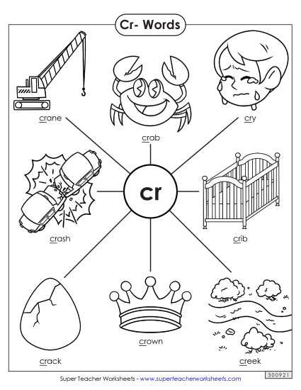 Worksheets - Anchor Chart (Cr- Words)