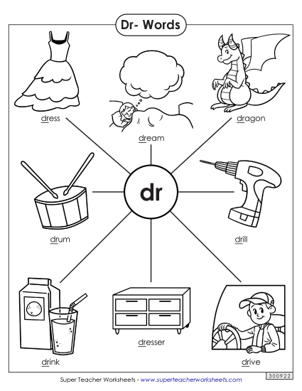 Worksheets - Anchor Chart (Dr- Words) Worksheets - Anchor Chart (Dr- Words)