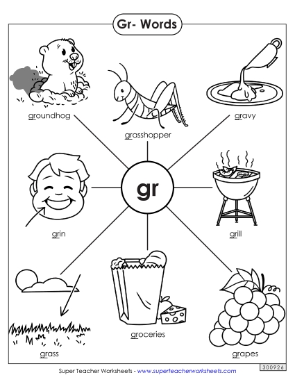 Worksheets - Anchor Chart (Gr- Words)