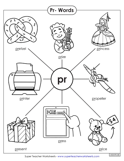 Worksheets - Anchor Chart (Pr- Words)