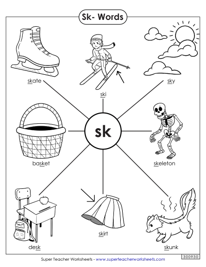 Worksheets - Anchor Chart (Sk- Words) Worksheets - Anchor Chart (Sk- Words)