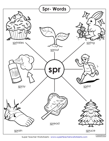 Worksheets - Anchor Chart (Spr- Words)