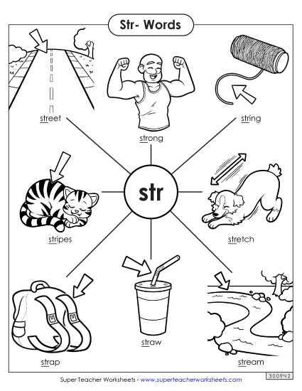 Worksheets - Anchor Chart (Str- Words)