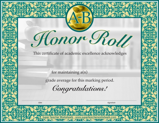 Honor and Merit Rolls - "A-B" Honor Roll
