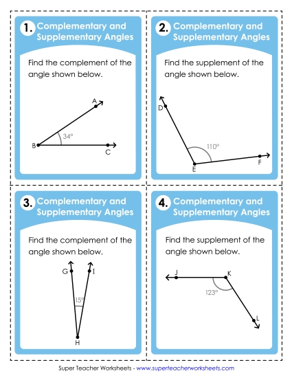 Angles: Complementary & Supplementary Angles: Complementary & Supplementary